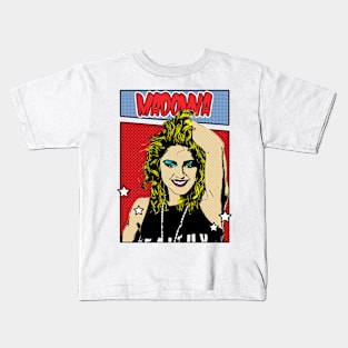 Madonna 80s Pop Art Comic Style Kids T-Shirt